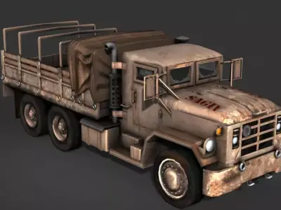 M923 Transport Truck Free low-poly 3D model