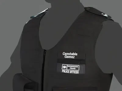 Stab Resistant Body Armour 3D Model - Metropolis London Office  Low-poly 3D model