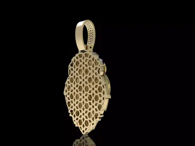 Lion Face Pendant 3D print model