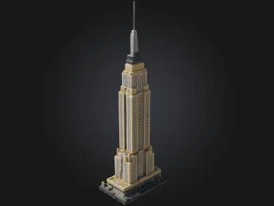 Model Empire Building   A Sleek Symbol of Urban Modernity 3D model