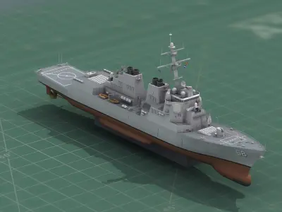 Arleigh Burke Class FlightIIA 3D Print Model 3D print model