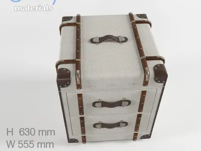RH Richards Trunk 2-Drawers Cube 3D model