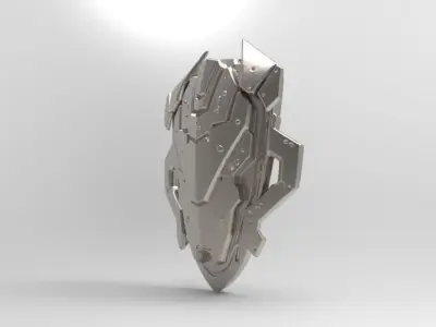 sci-fi fantasy shield 3D print model purchase