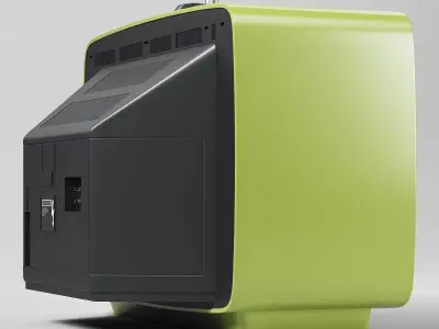 Retro 70s Television Set 3D model