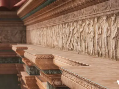 Neptunes Roman Bath Low-poly 3D model