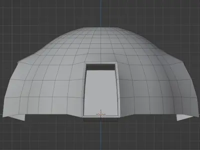 Bunker 3D Model - Blender Cycles Render Low-poly 3D model