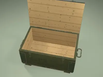 Military box Low-poly 3D model get