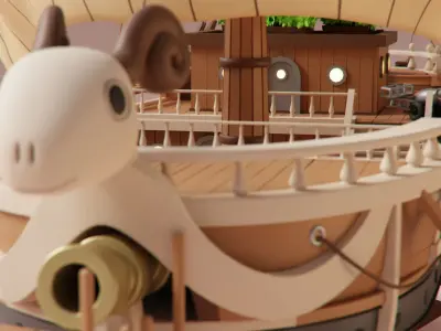 One Piece Going Merry Grand Ship 3D model
