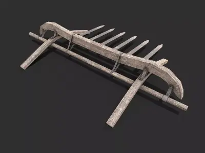 Medieval Environment Props 4 Farm Tools Pack 1 Low-poly 3D model