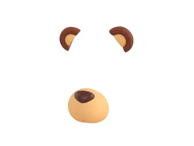 Bear Face 3D model