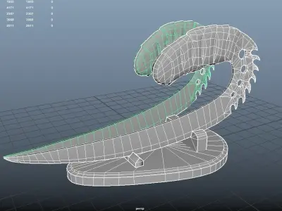 Low-Poly Daggers 3D model with Pedestal Low-poly 3D model