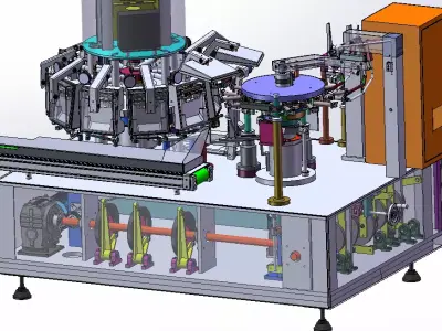 Double Rotary Vacuum Bag Packaging Machine  3D model