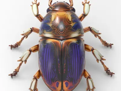 Cyber Art Beetle 3D model