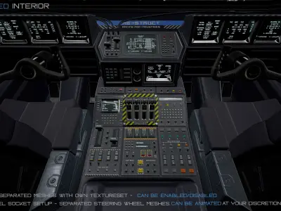 Sci-Fi Aircraft  Low-poly 3D model