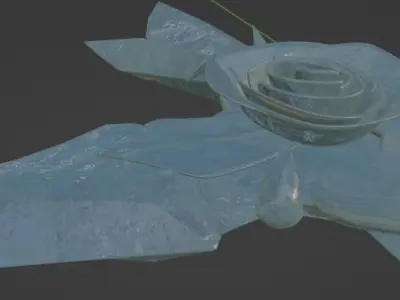 AO BARA SWORD 3D print model - BLUE ROSE SWORD - made in Blender 3D model
