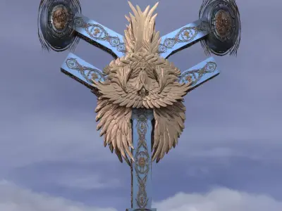 Angel Seraphim pillar 1 3D model