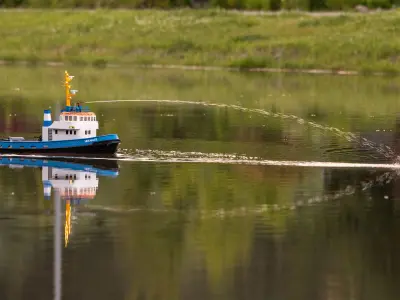Fully funcional water cannon for rc tugboat models 3D print model