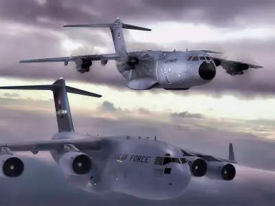 C 17 Transport plane Free 3D model