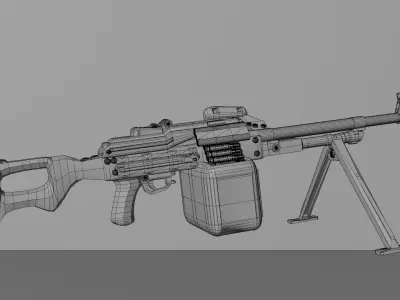 Soviet PKM Low-poly 3D model