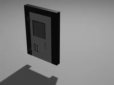 door sci-fi Free low-poly 3D model