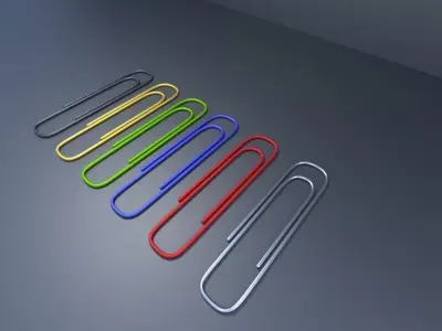 Paperclips paper clips 3D model