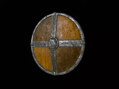 Medieval shield for games Low-poly 3D model purchase
