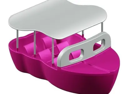 Baby Cartoon Boat 3D model