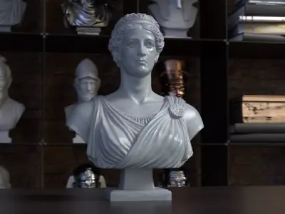 Artemis Bust Sculpture 3D Printable STL File 3D print model