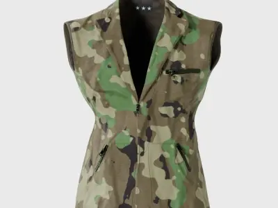 Tactical suit Vest  Low-poly 3D model