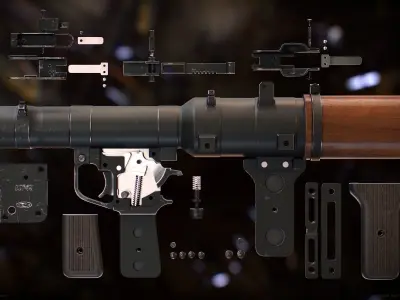 RPG-7 military weapon 3D model