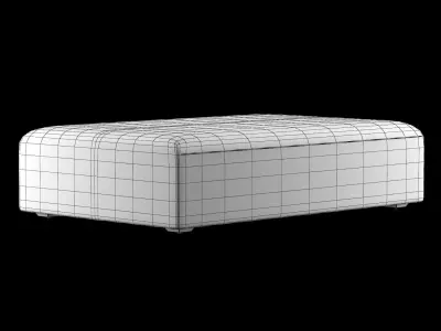 MARISOL SEAGRASS RECTANGULAR COFFEE OTTOMAN 3D model