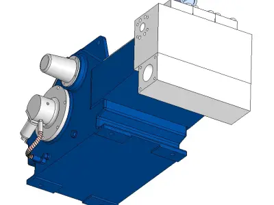 High Pressure Triplex Plunger Pump 3D model