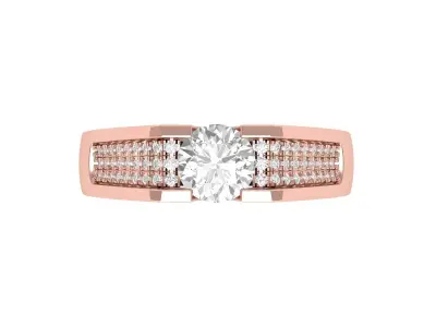 Engagement-ring 3D print model 2