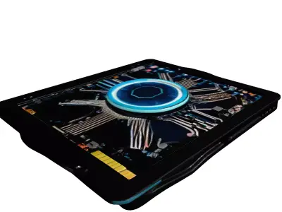 Shattered Futuristic Tablet Isometric 3D model