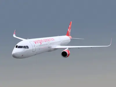 Airbus A321neo Virgin 3D model