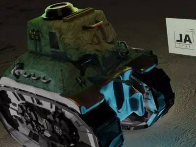 Stylized Toon Tank Stylized 3D model