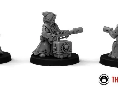 Dark Techno Lil Cultist and his companion 3D print model