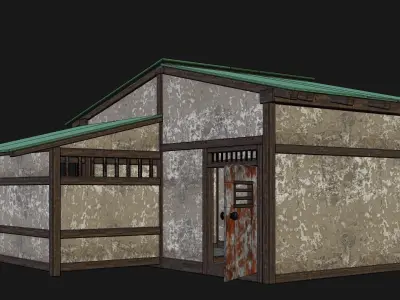 Medieval Houses 54- 4K Textures Game Ready Low-poly 3D model