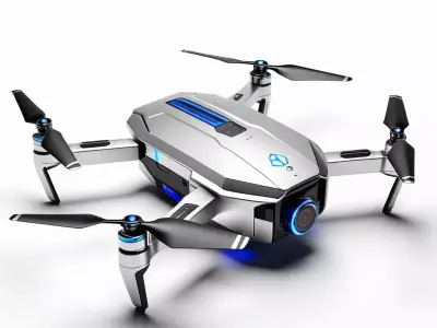 Futuristic Camera Drone Quadcopter 3D model