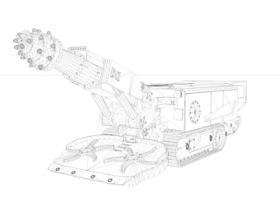 roadheader 3D model