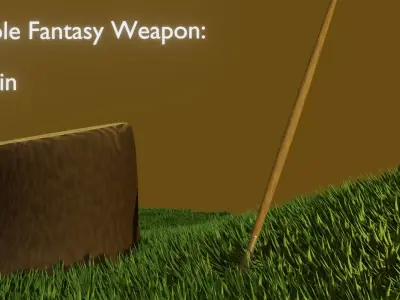 Simple Fantasy Javelin Low-poly 3D model