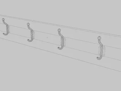 Old Wall Hanger Low-poly 3D model