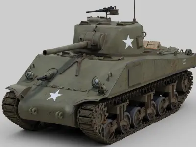 M4 Sherman Tank 3D model purchase