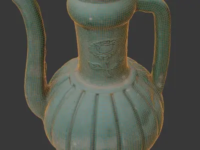 Vintage Water Pitcher Scan Low-poly 3D model