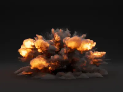 Low Poly Explosion 1 Trial version Free 3D model