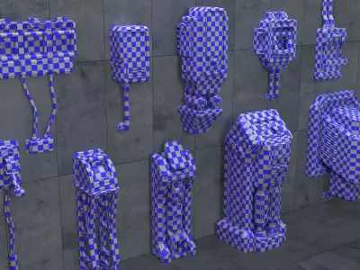 SCI-FI Switches - 10 pieces 3D model