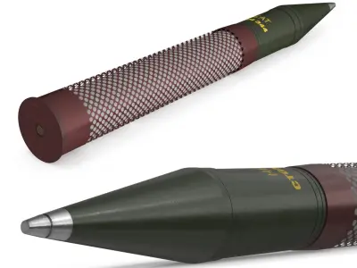 M344A1 HEAT Munition with Mesh Base Stand Green 3D model