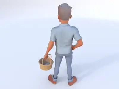 Retail Store Employee male 3D model