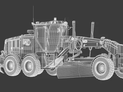 CAT Motor Grader 150 AWD Dirty 3D model