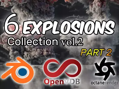 VDB Animated Explosion Pack vol2 Part2